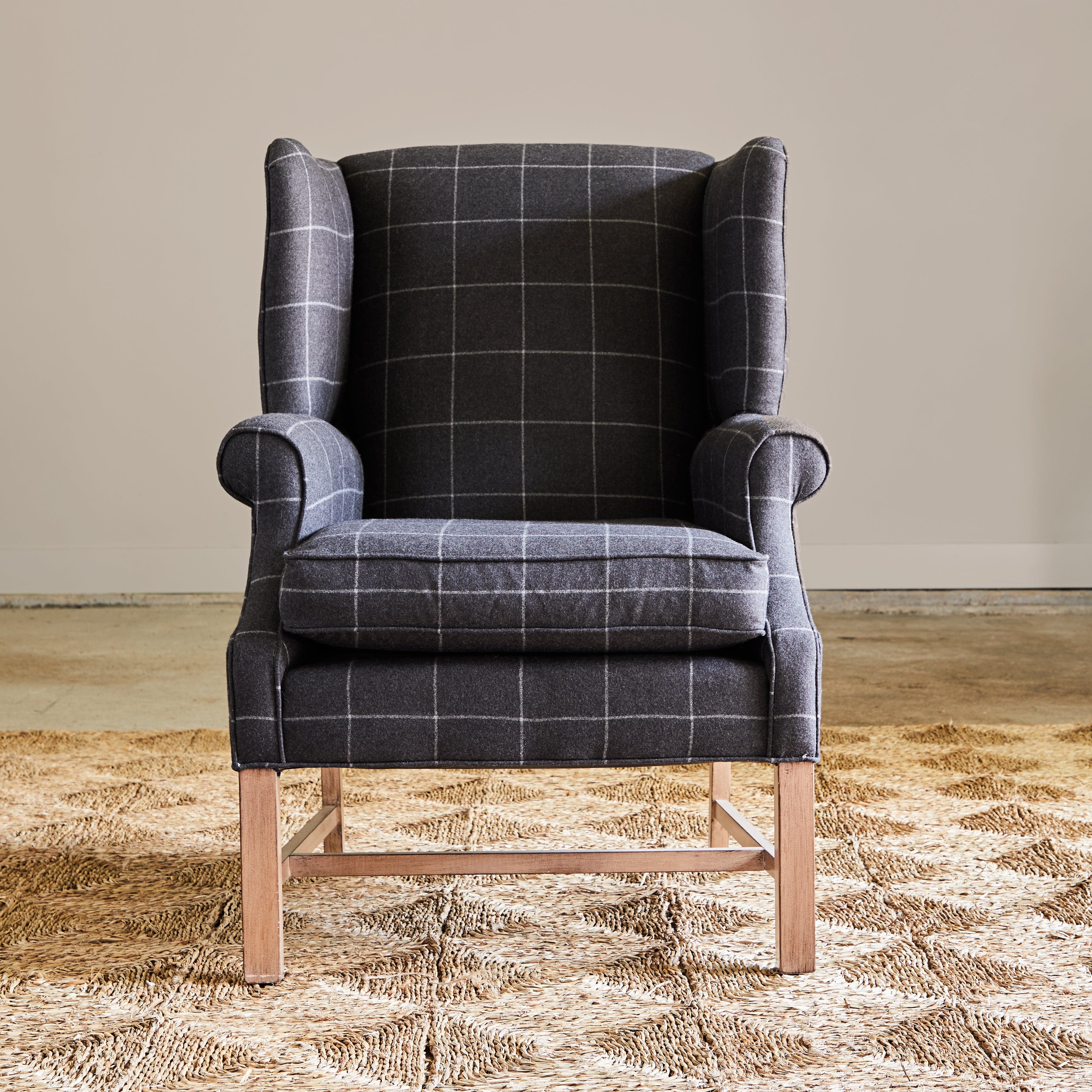 Windowpane discount plaid chair